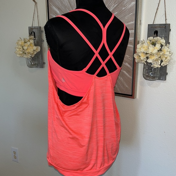 Athleta Tops New Athleta Womens Neon Orange Athletic Tank Top With